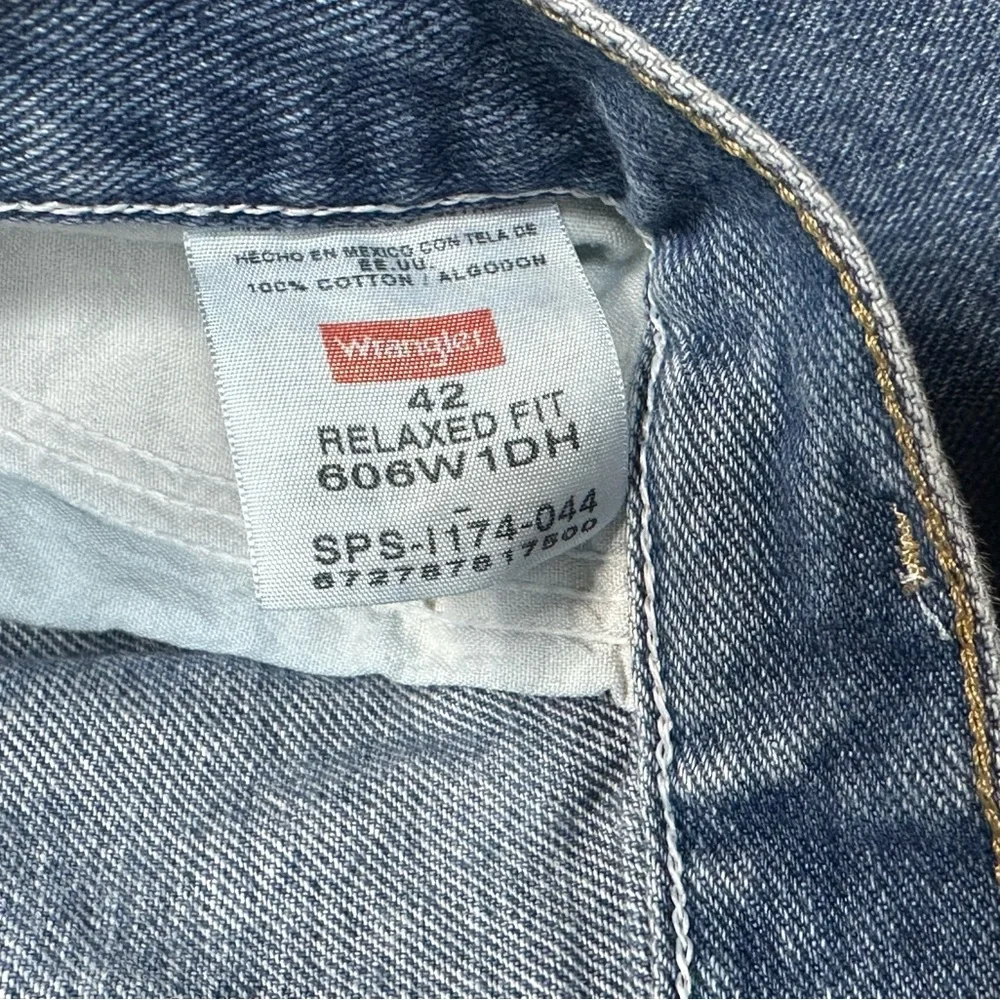 Wrangler Mens Denim Jean Shorts 42‎ Relaxed Fit Blue Jorts Y2K Dad Core